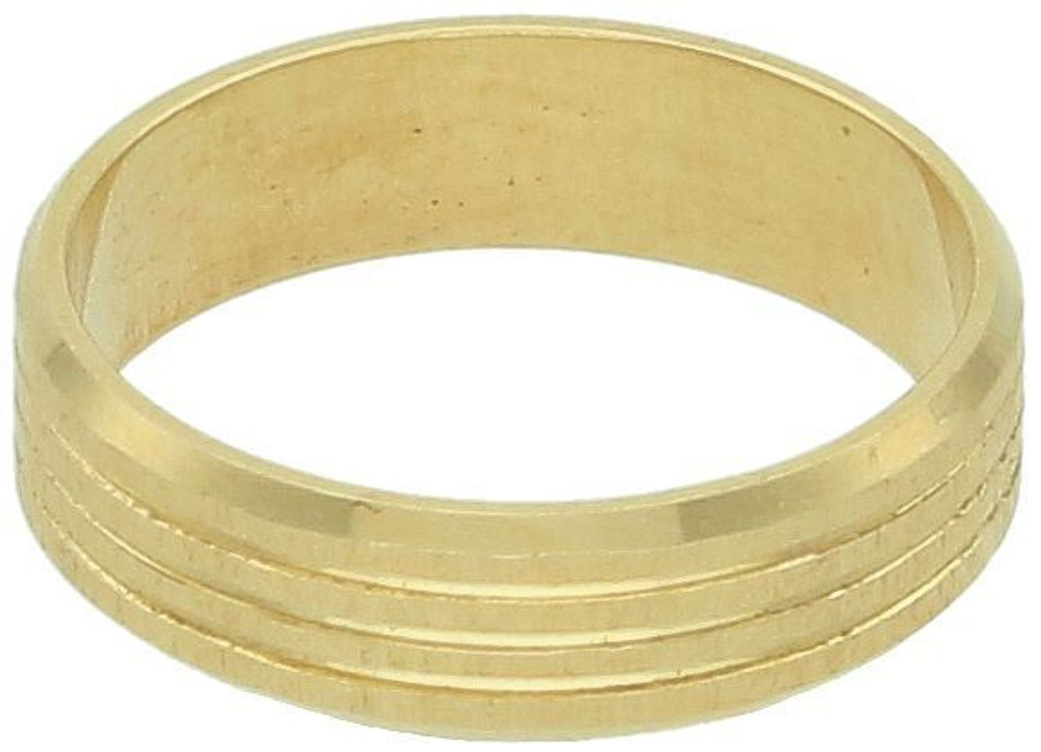 Złota obrączka damska z fazą i satynowymi paskami  Obrączka ślubna 5 mm.jpg